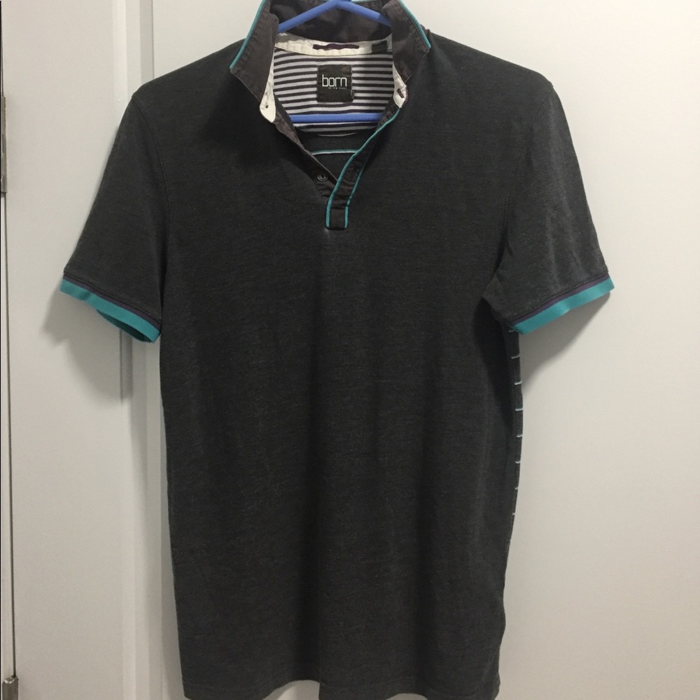 born by Ted Baker Grey Polo Shirt